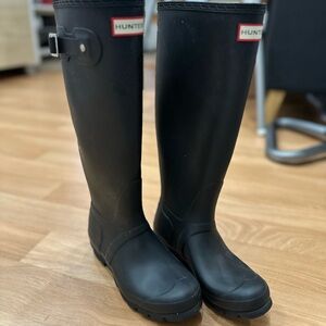 Hunter Black Tall Rain Boots